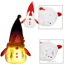 SPRINGOS - Vianočný trpaslík 36cm CA1244 - s LED osvetlením na batérie - teplá biela