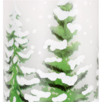 SPRINGOS - 3x LED sviečky so zimným motívom CA1455 - na batérie, ​​vnútorné použitie - teplá biela