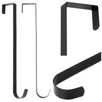 SPRINGOS - Vešiak / Háčik na vianočný veniec CA1467 - univerzálny držiak pre zavesenie dekorácii na dvere - čierny