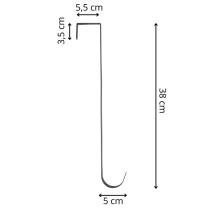 SPRINGOS - Vešiak / Háčik na vianočný veniec CA1467 - univerzálny držiak pre zavesenie dekorácii na dvere - čierny