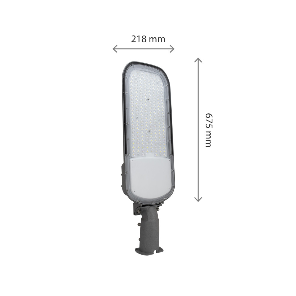 SPECTRUM LED - STREETOS 2 LED 150W pouličné svietidlo IK09 IP65 230V Neutrálna biela / 4000°K - Sivé / so súmrakovým senzorom