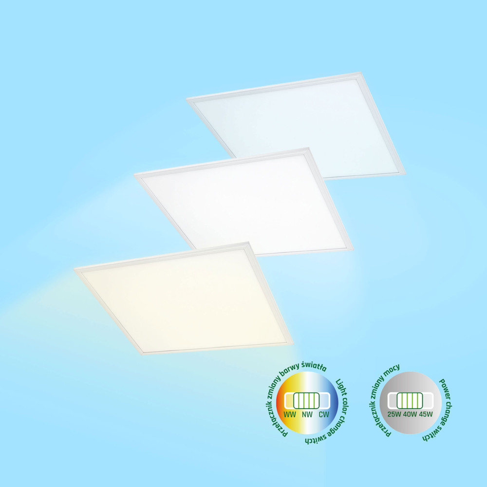 SPECTRUM - ALGINE BACKLIGHT LED panel 25W/40W/45W 120° IP20 620x620x34MM 230V CCT - Biely / záruka 5 rokov