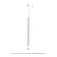 SPECTRUM - CHLOE SLIM závesné kruhové svietidlo GU11/MR11 IP20 Ø40x500mm / dĺžka kábla 1m 250V - Biele / nast. uhol