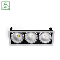 SPECTRUM - MODERN DAY DOWNLIGHT  81W zapustené svietidlo 40° IP20 188x498x180mm Teplá biela / 3000°K- Strieborno / Čierne