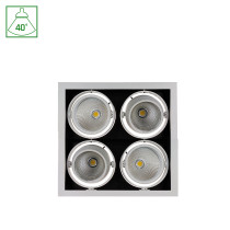 SPECTRUM - MODERN DAY DOWNLIGHT  108W zapustené svietidlo 40° IP20 348x348x180mm Teplá biela / 3000°K- Strieborno / Čierne
