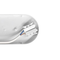 SPECTRUM - TECHNIC OVAL LED 20W - technické svietidlo 120° IP54 270x145x75mm 230V Neutrálna biela / 4000°K - Biele / PIR senzor