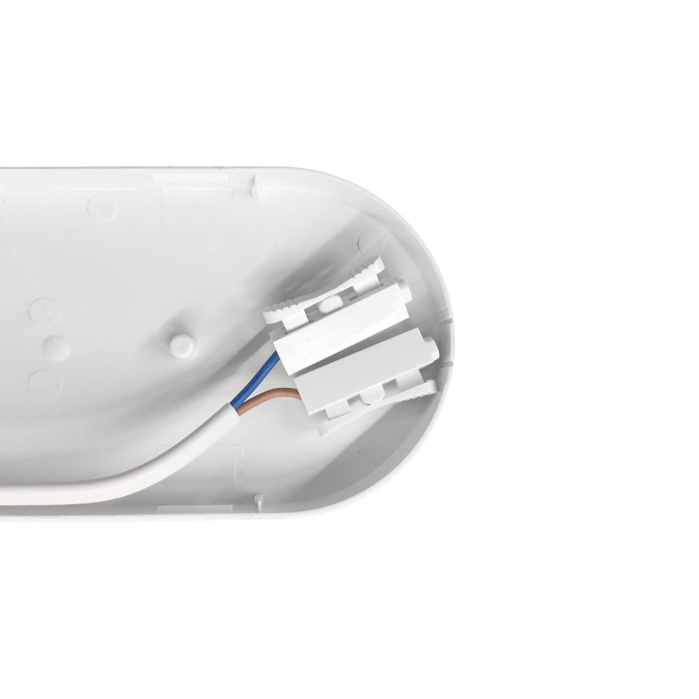 SPECTRUM - TECHNIC OVAL LED 20W - technické svietidlo 120° IP54 270x145x75mm 230V Neutrálna biela / 4000°K - Biele / PIR senzor