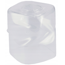 BERGE Sklenené LED nástenné svietidlo 1xE27, rolovací, priehľadný štvorec