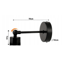 BERGE Sklenené LED nástenné svietidlo 1xE27, rolovací, priehľadný štvorec