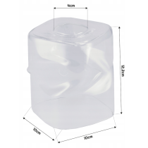 BERGE Sklenené LED nástenné svietidlo 1xE27, rolovací, priehľadný štvorec