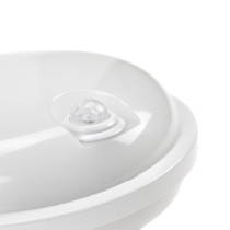 SPECTRUM - TECHNIC ROUND LED 20W - technické svietidlo 120° IP54 Ø220x60mm 230V Neutrálna biela / 4000°K - Biele / PIR senzor
