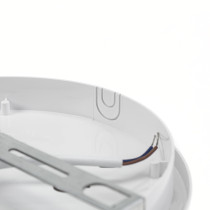 SPECTRUM - TECHNIC ROUND LED 20W - technické svietidlo 120° IP54 Ø220x60mm 230V Neutrálna biela / 4000°K - Biele / PIR senzor