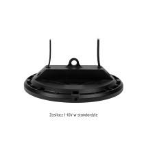 SPECTRUM - PLATEO 3 HIGH BAY 200W - priemyselné svietidlo 90° IP65 Ø347x160mm 230V Neutrálna biela / 4000°K - Čierne / DALI