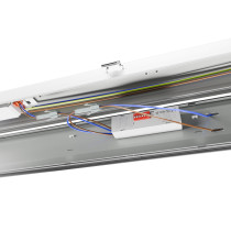 SPECTRUM - LIMEA GIGANT PRO 1500 - 40W/54W/68W/85W hermetické svietidlo IK10 IP66 1500x80x68 Neutrálna biela / 4000°K - Sivé