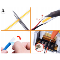 BERGE LED pásik COB Neon 24V - 528D - 15W/m - IP20 - 1650lm - 50m - studená farba