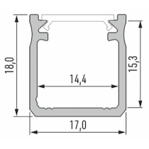 Led-Labs LED profil LUMINES typ Y čierny elox 1m