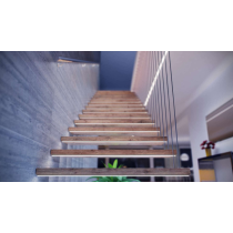 Led-Labs LED profil LUMINES typ D čierny elox 1m