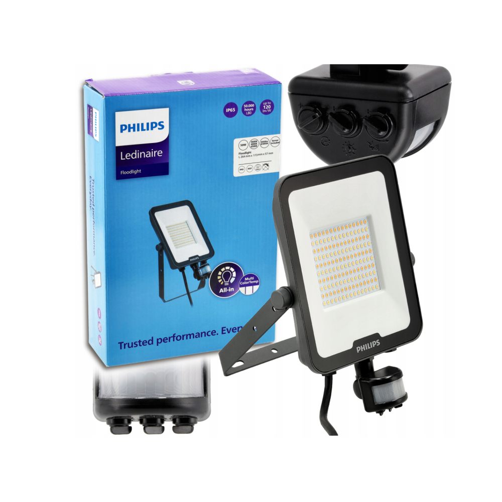 LED reflektor Philips 50W 6000lm CCT s pohybovým senzorom
