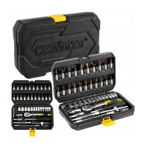 CROWNMAN Box na náradie pre nástrčné kľúče, 46 kusov