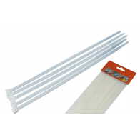 CROWNMAN Nylonová sťahovacia páska 7,6x400mm biela - 100ks