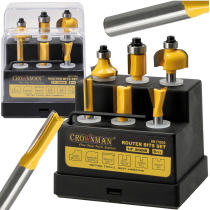 CROWNMAN Súprava 6 ks rovných rezákov na drevo 6,3 mm