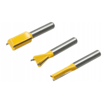 CROWNMAN Súprava 6 ks rovných rezákov na drevo 6,3 mm