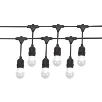 SPECTRUM - GARLAND 10M závesná girlanda INT/EXT 10xE27 IP44 9550mm / rozostup - 1m 250V - Čierna