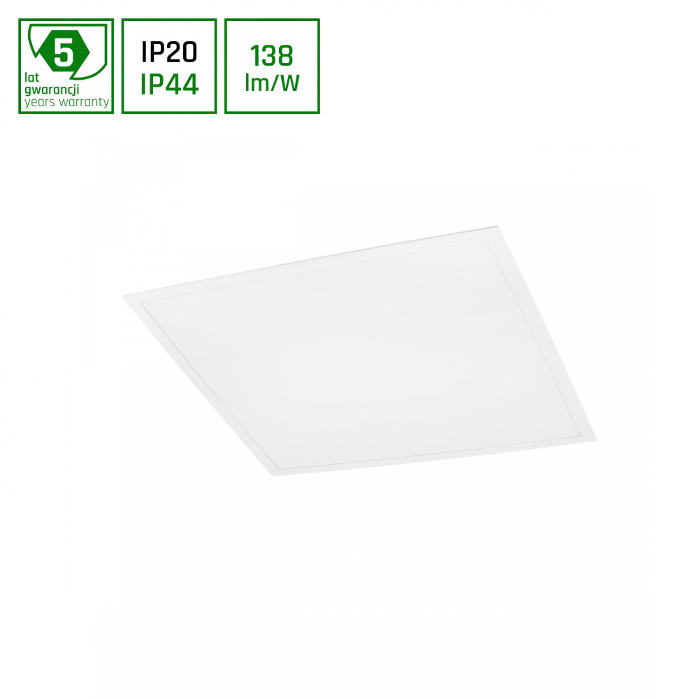 SPECTRUM - ALGINE BACKLIGHT LED panel 40W 120° IP44 600x600x32MM 230V Studená biela / 6000°K - Biely / záruka 5 rokov