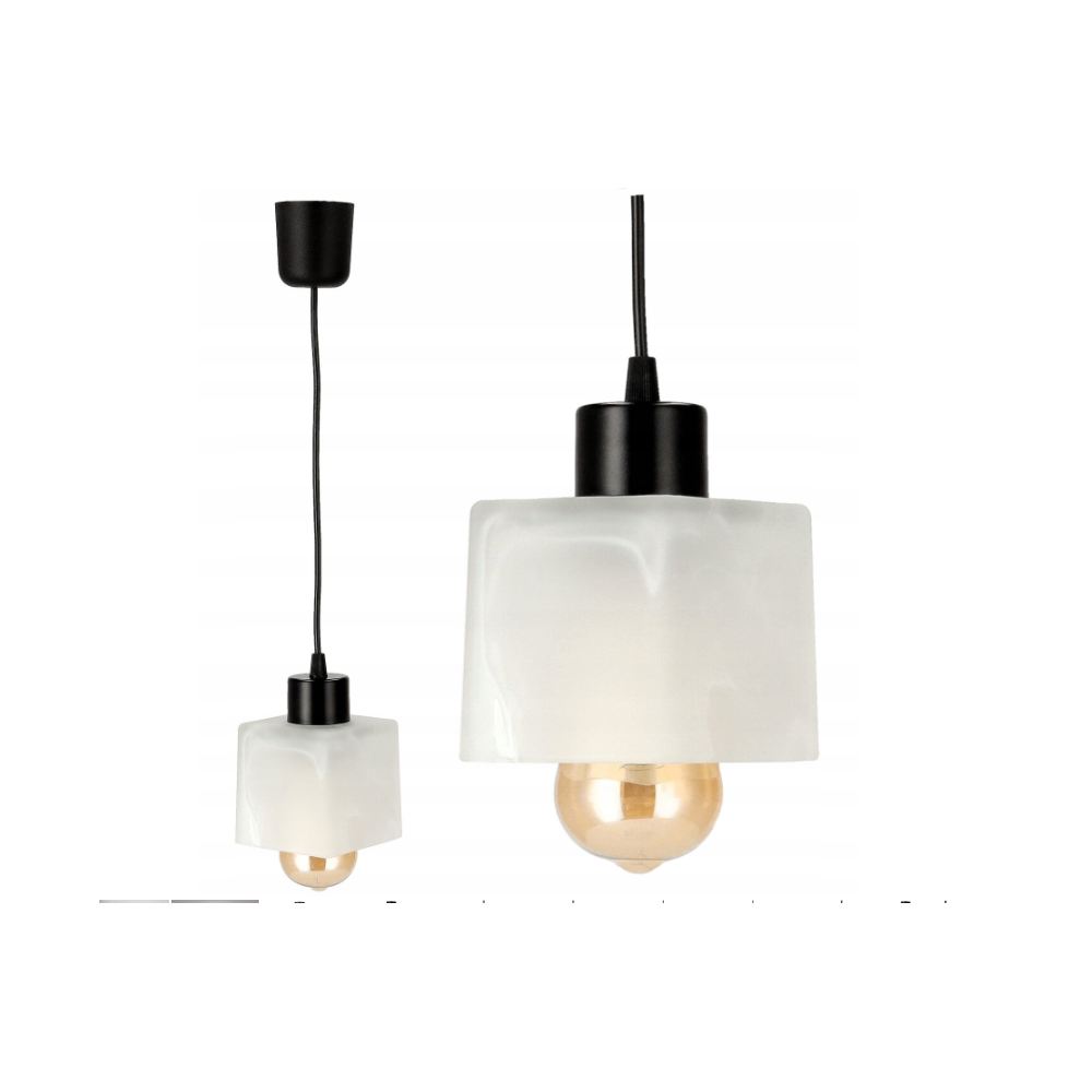 BERGE LED stropná lampa - 1xE27 - KOCKA BIELA