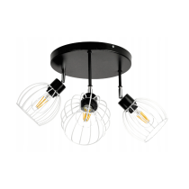 BERGE Okrúhle stropné svietidlo - 3xE27 - DRUCIAN WHITE BALL