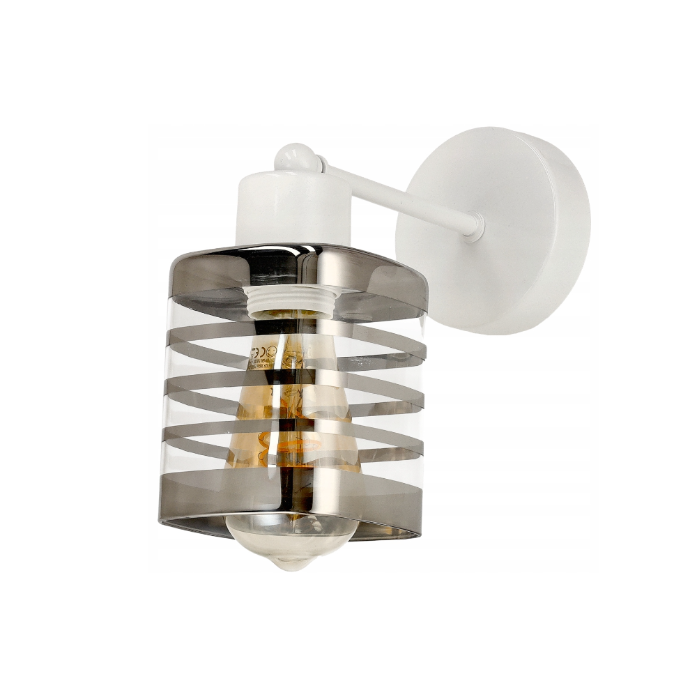 BERGE LED nástenné svietidlo 1xE27 GLASS SHIELD stripes