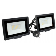 MILIO - LED pracovné reflektory na statív - 2x50W - 7000lm - 120° - 230V - IP65 - Studená Biela / 6500°K + vstavaný 1,5m kábel