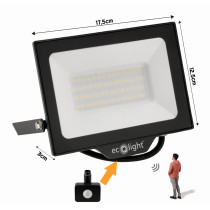 ecoLIGHT - LED reflektor 2v1 - 50W - 4500lm - 120° - 230V - IP65 - Neutrálna Biela / 4000°K