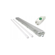 BERGE Hermetické svietidlo 120cm + 2x LED trubica neutrálna biela