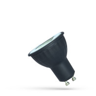 SPECTRUM - ŽiarovkaBLACK - 6W - SMD - 480lm - 38° s optikou - 230V - Teplá biela / 3000°K - GU10