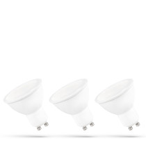 SPECTRUM - 3x ŽiarovkaMILKY - 6W - SMD - 500lm - 120° - 230V - Teplá biela / 3000°K - GU10