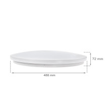 SPECTRUM - NYMPHEA SMART 36W - plafónové svietidlo 130° IK10 IP20 Ø488x72mm 230V CCT-DIM WI-FI - Biele