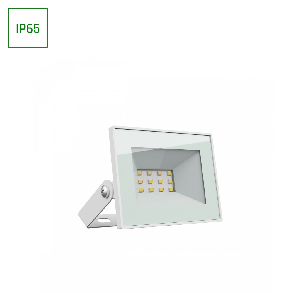 SPECTRUM - NOCTIS LUX 4 - 10W reflektor IP65 230V Studená biela / 6000°K - Biely