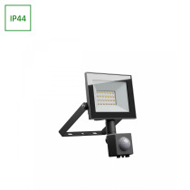SPECTRUM - NOCTIS LUX 4 - 20W reflektor IP44 230V Teplá biela / 3000°K - Čierny / so senzorom pohybu