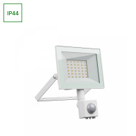 SPECTRUM - NOCTIS LUX 4 - 30W reflektor IP44 230V Studená biela / 6000°K - Biely / so senzorom pohybu