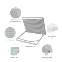 SPECTRUM - NOCTIS LUX 3 - 100W reflektor IP65 230V Studená biela / 6000°K - Biely
