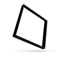 SPECTRUM - montážny rámček na povrch pre LED panel - ALGINE LINE 600x600x50mm - Čierny