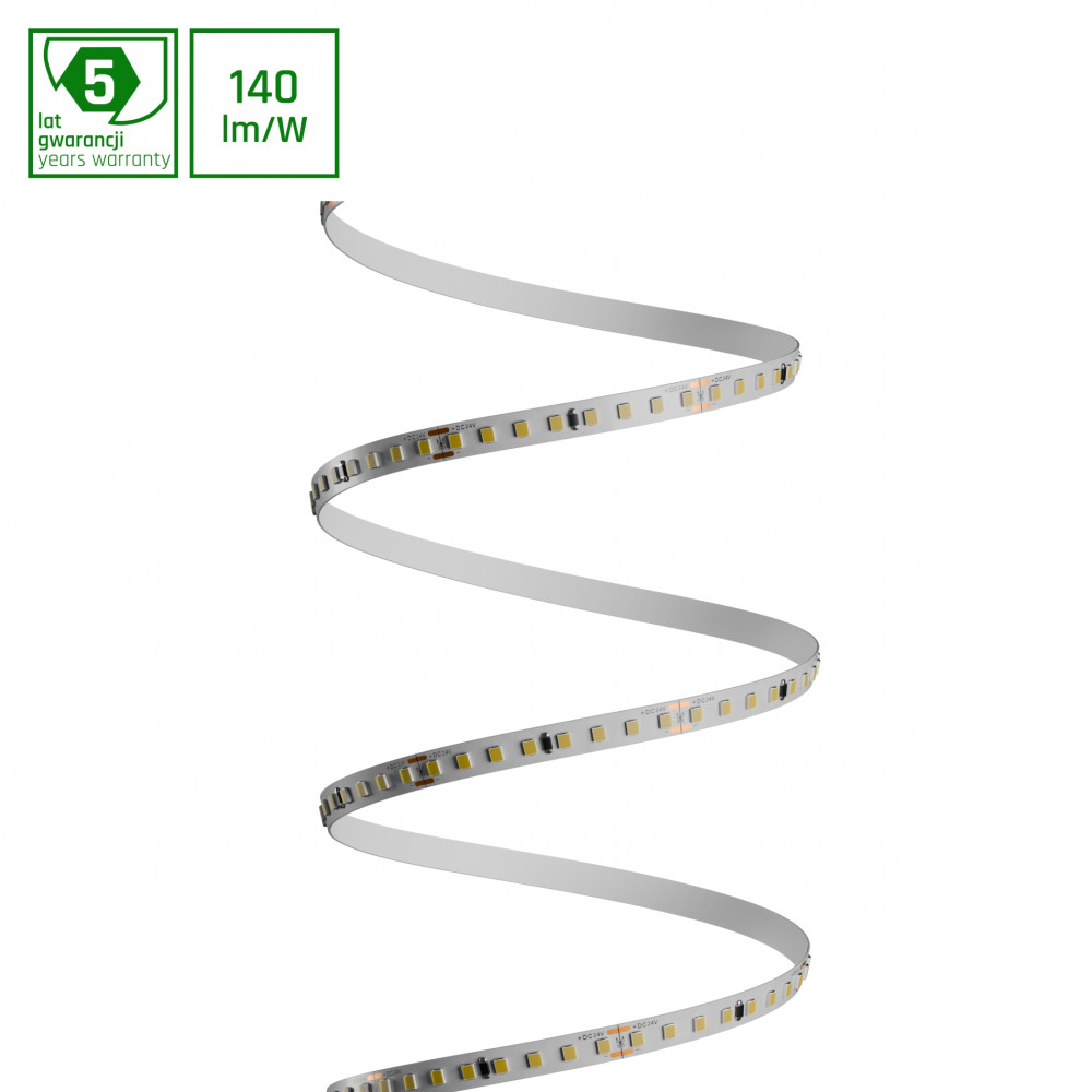 SPECTRUM - 5m LED pásik SMD 2835 - 18W/m - 2520lm/m - 160LED /m - IP20 - 10mm - 24V - Neutrálna biela / 4000°K