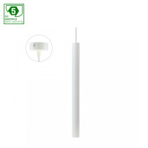 SPECTRUM - CHLOE SLIM závesné kruhové svietidlo GU11/MR11 IP20 Ø40x500mm / dĺžka kábla 1m 250V - Biele / nast. uhol