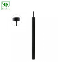 SPECTRUM - CHLOE SLIM závesné kruhové svietidlo GU11/MR11 IP20 Ø40x500mm / dĺžka kábla 1m 250V - Čierne / nast. uhol