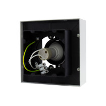 SPECTRUM - MIRORA prisadené štvorcové nastaviteľné bodové svietidlo GU10 IP20 145x145x85mm 250V - Bielo / Čierne