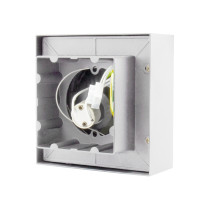 SPECTRUM - MIRORA prisadené štvorcové nastaviteľné bodové svietidlo AR111 GU10 IP20 145x145x85mm 250V - Biele