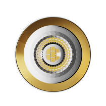 SPECTRUM - CHLOE VARIOSA povrchové bodové kruhové svietidlo GU10 IP20 Ø55x100mm 230V - Bielo / Zlaté