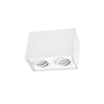 SPECTRUM - CHLOE DUO 2xGU10 povrchové bodové obdlžníkové nastaviteľné svietidlo IP20 97x185x125mm 250V - Biele