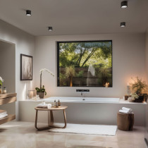 SPECTRUM - CHLOE AR111 povrchové bodové kruhové svietidlo GU10 IP44 118x114mm 250V - Čierne